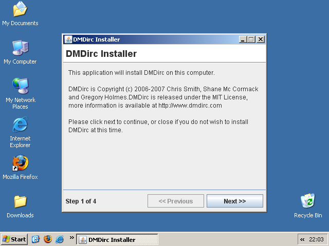 Installer running on XP Pro - Classic Theme