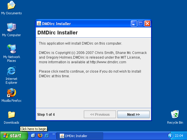 Installer running on XP Pro - Normal Theme